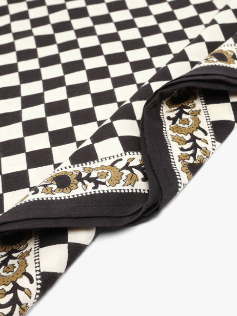 Scarf Checks 100x100 Byzantine Black foulard CHE other view 2