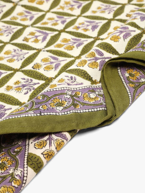 Scarf Zénon 100x100 Byzantine Green foulard ZEN other view 2