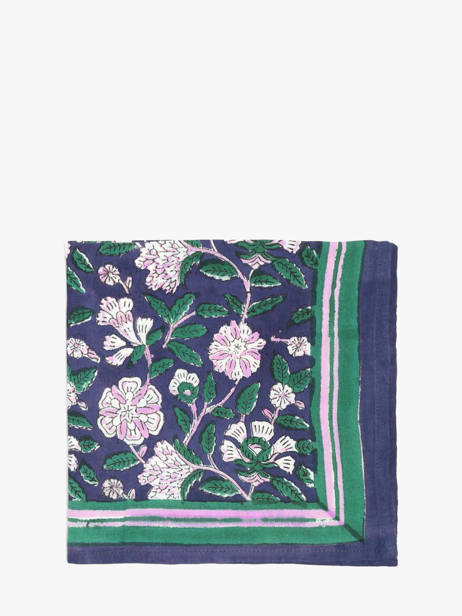 Scarf Carthage 50x50 Byzantine Blue foulard CAR other view 1