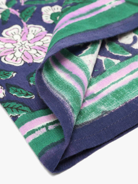 Scarf Carthage 50x50 Byzantine Blue foulard CAR other view 2