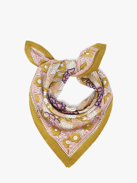 Scarf Pénélope 50x50 Byzantine Yellow foulard PEN