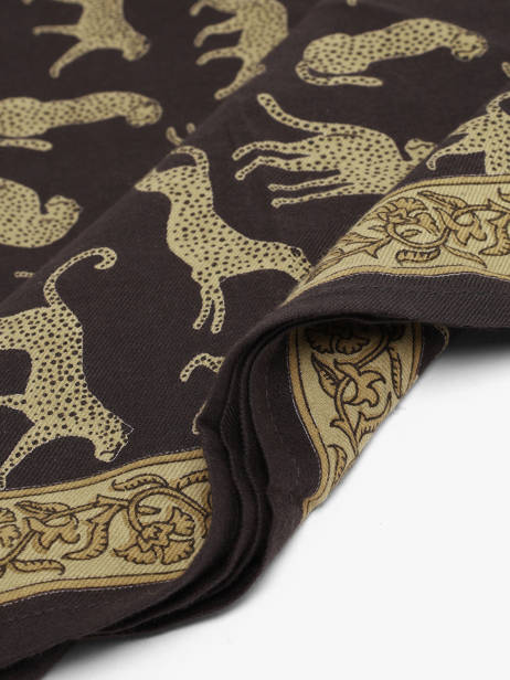 Scarf Fauve 100x100 Byzantine Black foulard FAU other view 2