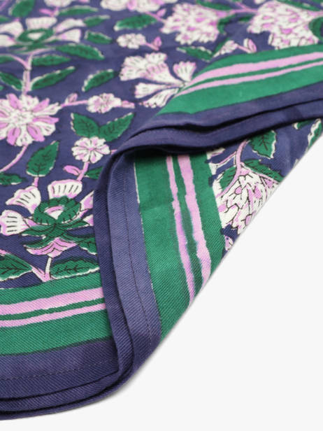 Scarf Carthage 100x100 Byzantine Blue foulard CAR other view 2