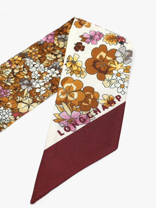 Longchamp Soie gots Scarf Red