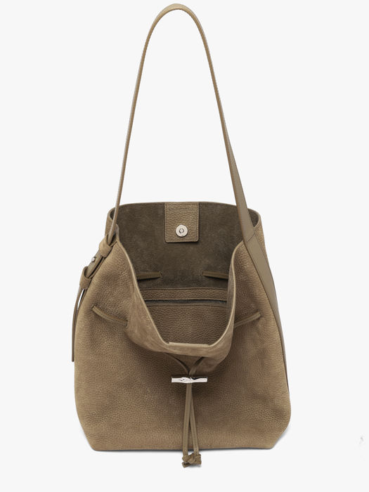 Longchamp Le roseau coulisse nubuck Handbag Brown