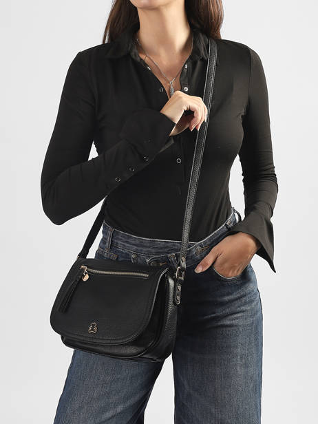 Sac Bandoulière Zip Lulu castagnette Noir zip 3 vue secondaire 1