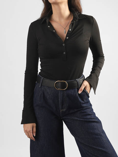 Leather Women's Belt Pieces Black laura 17125486 other view 1