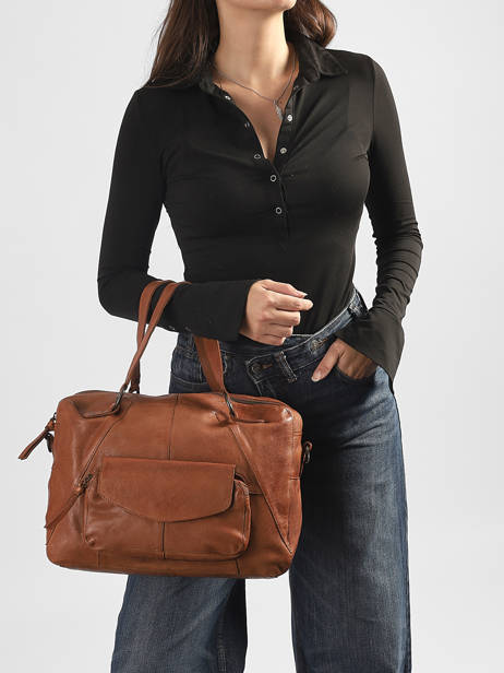 Shopper Fatima Leather Pieces Brown fatima 17090746 other view 1