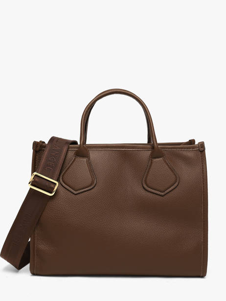 Cabas Zippé M Jour Cuir Lancel Marron jour A12996 vue secondaire 4
