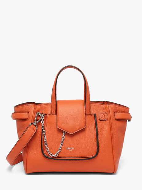 Small Satchel Thea Leather Lancel Orange thea A14221
