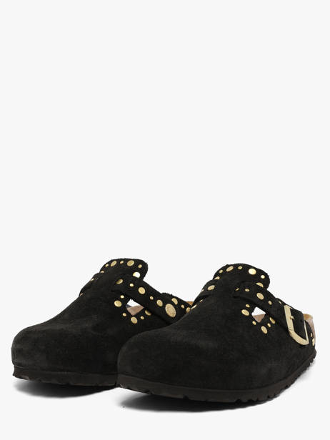 Slippers In Leather Birkenstock Black women 1030491 other view 1