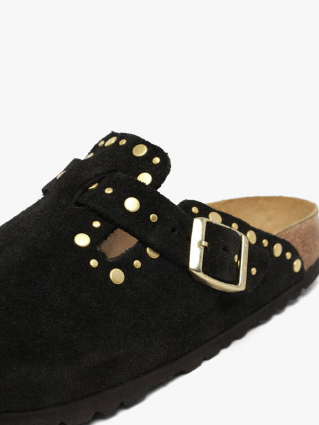 Slippers In Leather Birkenstock Black women 1030491 other view 2