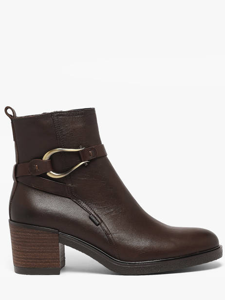 Heeled Boots In Leather Dorking Brown women SK