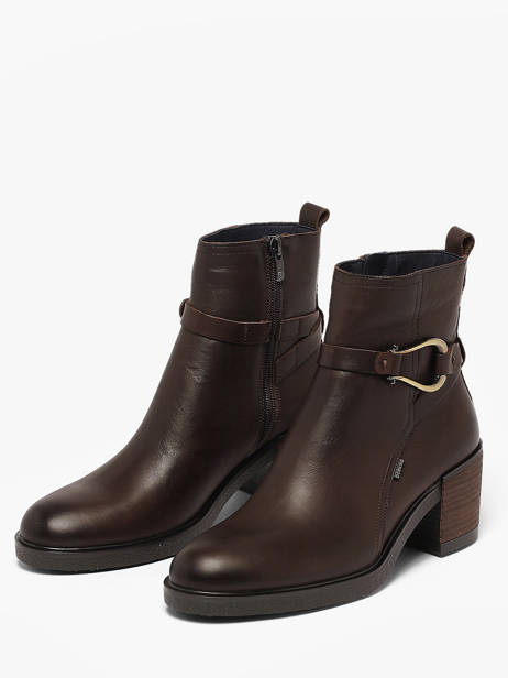Heeled Boots In Leather Dorking Brown women SK other view 1
