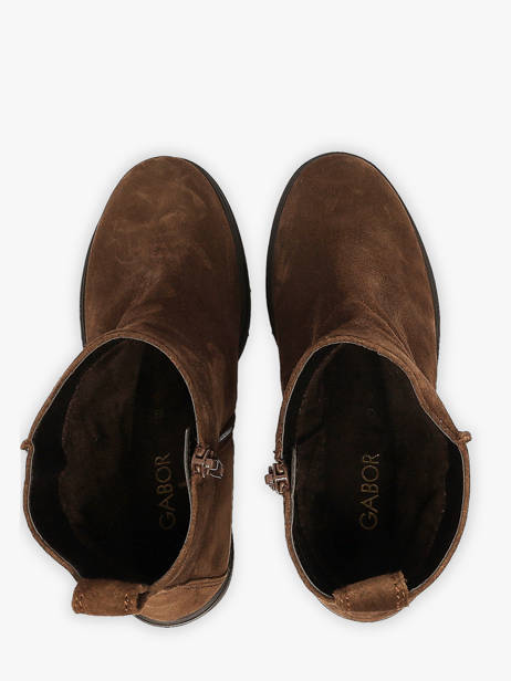 Bottines à Talon En Cuir Gabor Marron women 5 vue secondaire 3