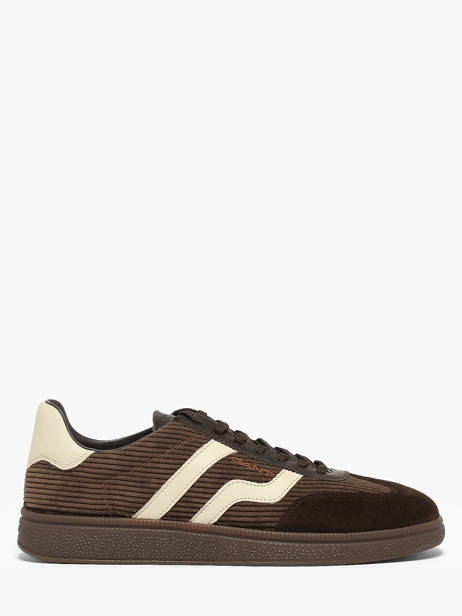 Sneakers In Leather Gant Brown men 33638375