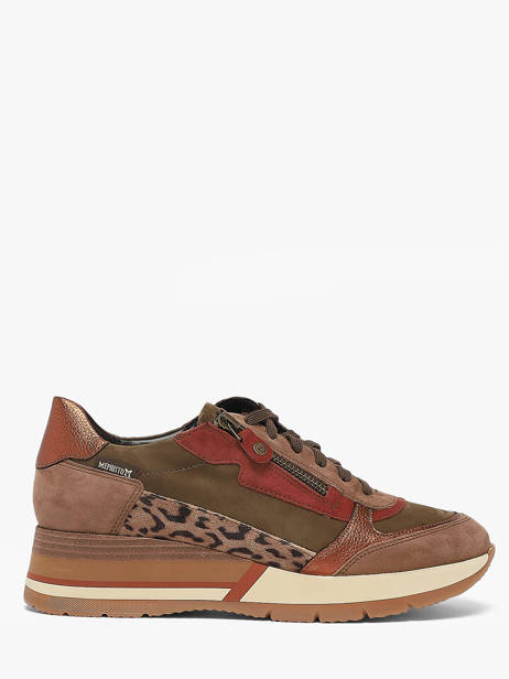 Sneakers In Leather Mephisto Brown women P5148192