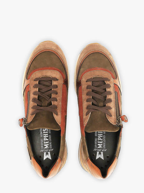 Sneakers In Leather Mephisto Brown women P5148192 other view 3