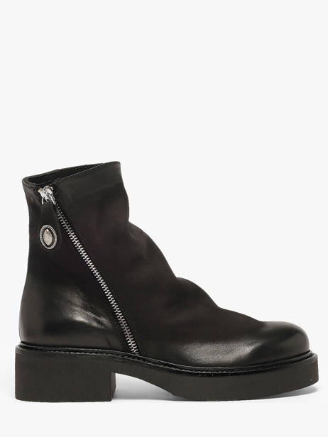 Bottines En Cuir Metisse Noir women NU2547