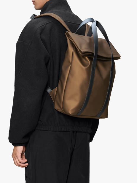 2 Way Tote Backpack Rains Brown city 12940 other view 1