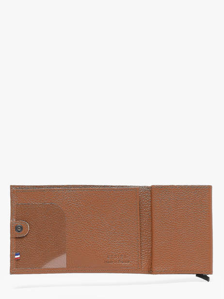 Card Holder Leather Etrier Brown madras EMAD5020 other view 3