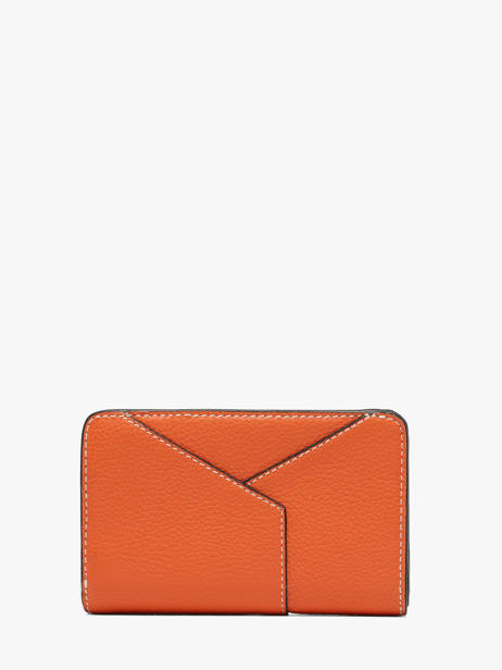 Wallet Enveloppe Leather Lancel Orange enveloppe A13710 other view 2