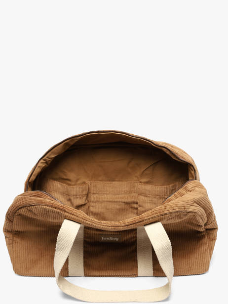 Sac Porté épaule Charlie Velours Côtelé Hindbag Marron velours V vue secondaire 2