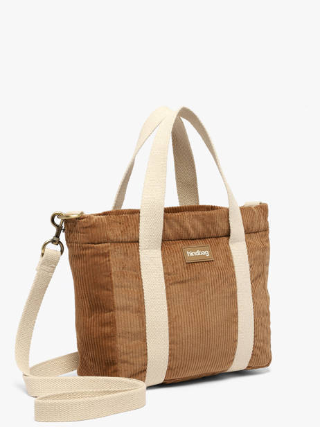 Satchel Velours Corduroy Hindbag Brown velours V other view 1