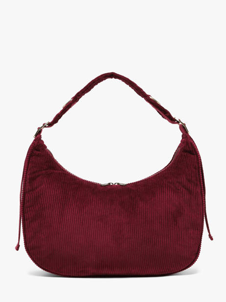 Sac Porté épaule Bianca Velours Côtelé Hindbag Rouge velours V vue secondaire 3