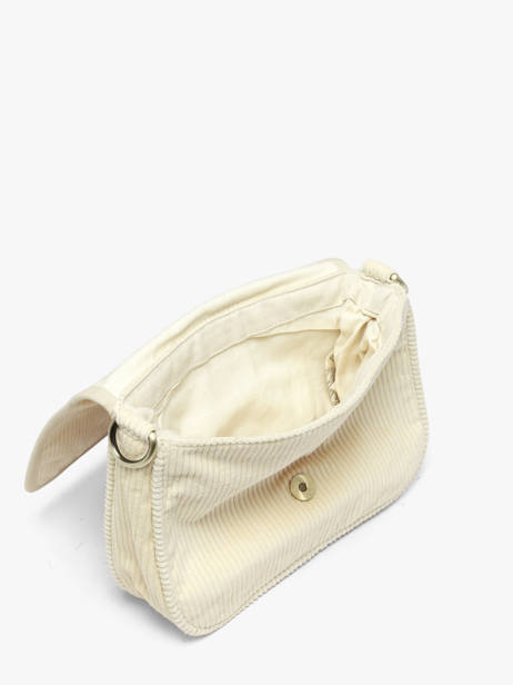 Sac Bandoulière Margault Velours Côtelé Hindbag Beige velours V vue secondaire 2