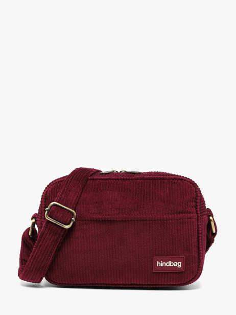 Sac Bandoulière Nino Velours Hindbag Rouge velours V