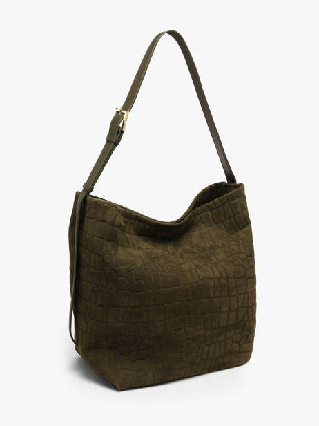 Shoulder Bag Suede Exo Lancaster Green suede exo 65 other view 1