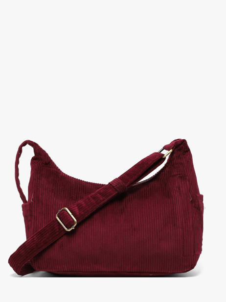 Shoulder Bag Velours Corduroy Hindbag Red velours V other view 3