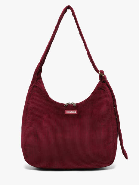Shoulder Bag Velours Corduroy Hindbag Red velours V
