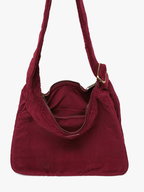 Shoulder Bag Velours Corduroy Hindbag Red velours V other view 2
