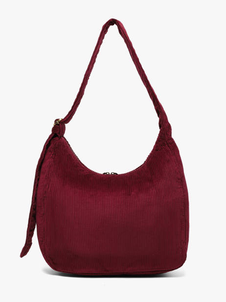 Shoulder Bag Velours Corduroy Hindbag Red velours V other view 3