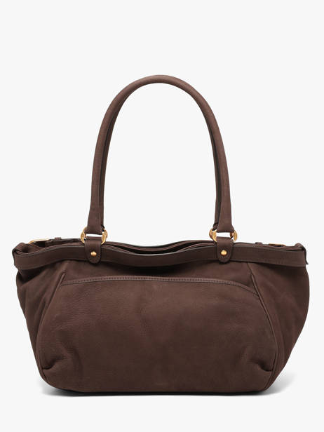 Large Leather Lune Shoulder Bag Nubuck Leather Vanessa bruno Brown lune 3V40921 other view 4