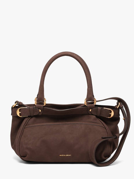 Small Lune Satchel Nubuck Leather Vanessa bruno Brown lune 3V40920