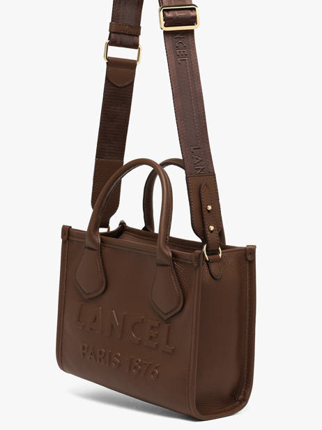 Cabas Zippé S Jour Cuir Lancel Marron jour A12995 vue secondaire 1