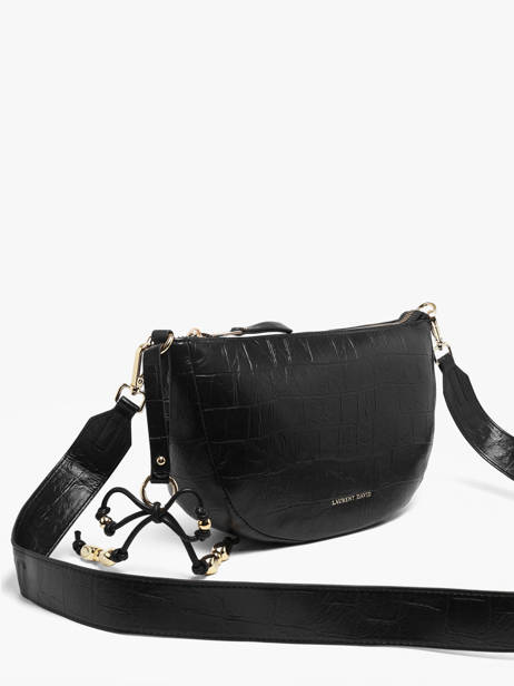 Crossbody Bag Lauren With Croc Effect Laurent david Black ld bags 709 other view 1