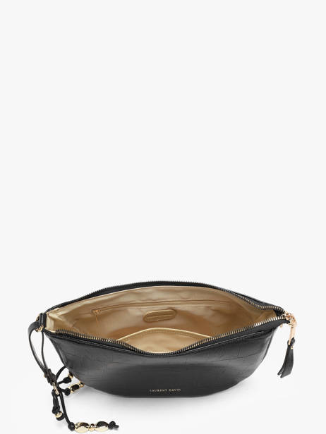 Crossbody Bag Lauren With Croc Effect Laurent david Black ld bags 709 other view 2