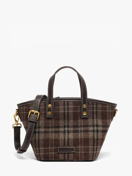 Crossbody Bag Taylor With Tartan Print Laurent david Brown ld bags 60