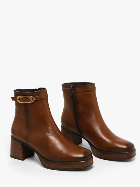Heeled Boots In Leather Dorking Brown women SK other view 1