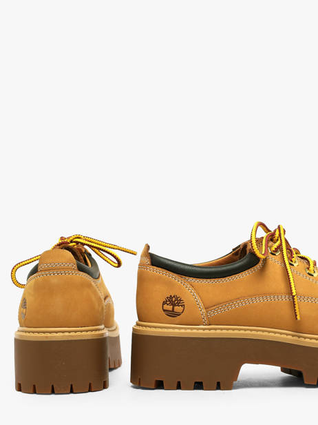 Platform Boat Shoes In Leather Timberland Orange women 5UF97541 other view 2