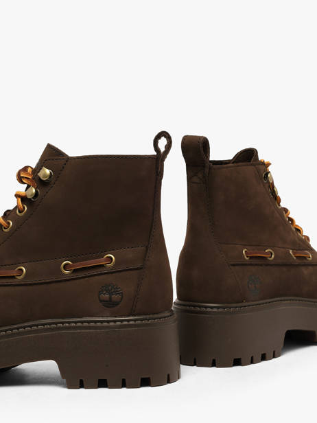 Platform Boots In Leather Timberland Brown women 27YZW071 other view 2