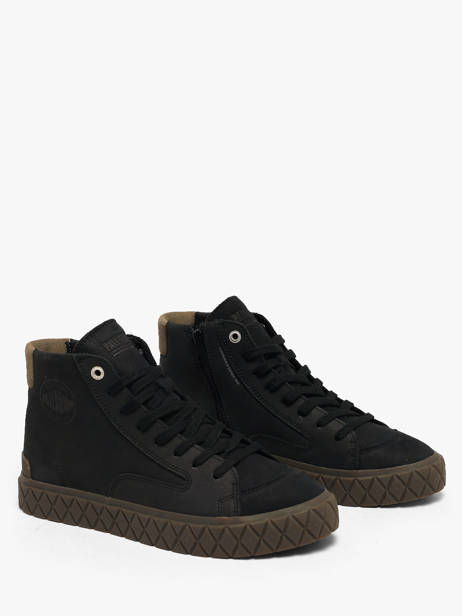 Ankle Sneakers In Leather Palladium Black men 74996008 other view 1