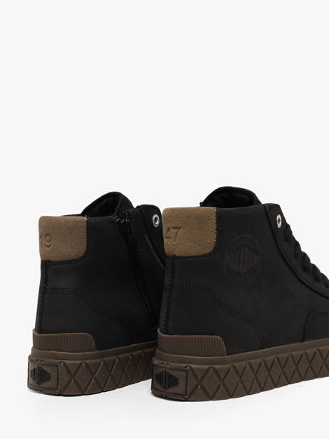 Ankle Sneakers In Leather Palladium Black men 74996008 other view 2