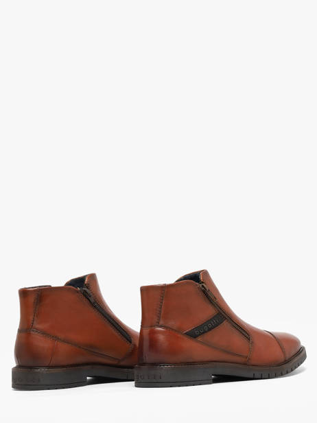 Boots In Leather Bugatti Brown men 3318373Q other view 2