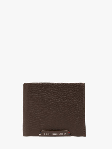 Wallet Leather Tommy hilfiger Brown corporate AM14779