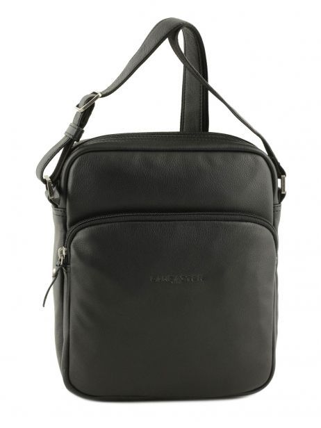 Sac Bandoulière Lancaster Noir soft vintage homme 320-12